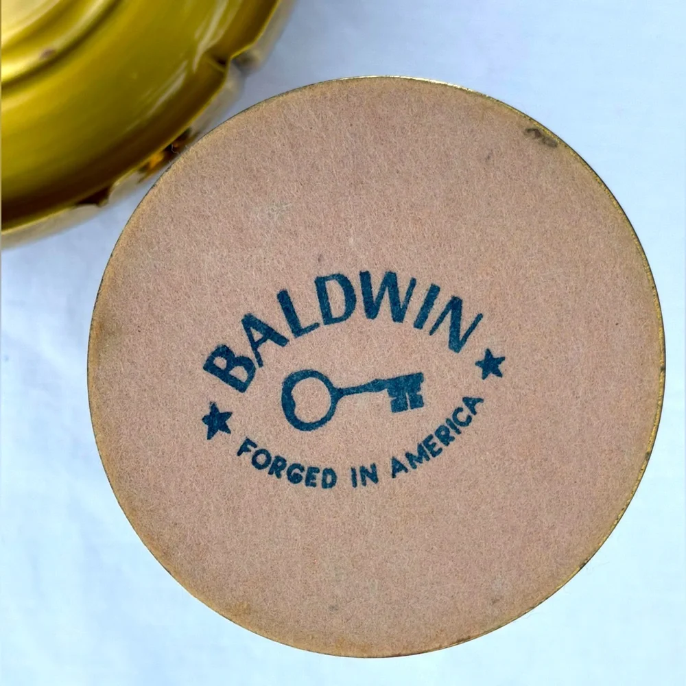 Vintage Baldwin Brass Lotus Pedestal Dish Hollywood Regency